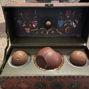 Harry Potter Quidditch Set with Brown Quaffle and Bludgers